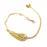 Les Tr&eacute;sors De Lily [N7273] - Bracelet Plaqu&eacute; or 'Les Ailes d'Ange' blanc kuld