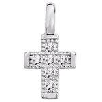 Altesse [P3385] - h&otilde;bedane ripats 'Cross Purity' h&otilde;bevalge (roodiumiga kaetud) - 10x8 mm h&otilde;be