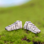 TOP-MART 2 tk Miniatuursed vaigust astmelised trepid Mudel DIY Nukumaja Haldjaaia tarvikud Kodukaunistused one size