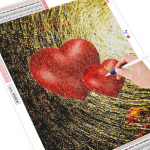 Teemantmaaling Cartoon Heart Love Rhinestone pilt Teemanttikandid 20X30CM
