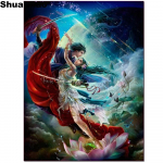 Fantaasiakunst 5D Teemantmaal Multifilm Paarid Teemanttikandid Seinakaunistus Avaleht 20X30CM