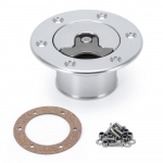 Alumiiniumtoorikuga auto k&uuml;tuseelement / k&uuml;tusepaagi kork, s&uuml;vistatav 6 poldiga peegli poleeritud ava ID 35,5 mm h&otilde;be