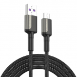 KUULAA Micro USB kaabel 3A nailon kiirlaadimise USB andmekaabel Samsung Xiaomi LG tahvelarvutile Android mobiiltelefoni USB laadimisjuhe 1M must