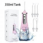 350 ml / 220 ml juhtmeta suu niisutaja kaasaskantav vesi hambaniit USB taaslaetav vesijoaga hambaniit Bucal 5 Jet Tip 3 režiimi