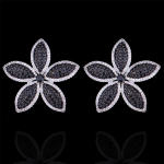 WWJ tippkvaliteediga tsirkooniumoksiidist lilledega k&otilde;rvar&otilde;ngad pruutidele punane