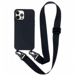 Luksuslik vedel silikoon&uuml;mbris koos Crossbody kaelakee kaelarihmaga iPhone 16 15 14 Plus 13 12 11 Pro Max 13 12 Mini XR XS X 8 7 Plus SE 2020 jaoks iPhone 13