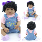 55 CM t&auml;issilikoonist taass&uuml;ndinud beebinukk t&uuml;drukule nagu p&auml;ris pikkade juustega Printsess V&auml;ikelapse Bebe kleit Boneca lapsele s&uuml;nnip&auml;evakingitus Girl-1