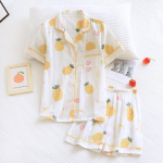 Jaapani lihtsad l&uuml;hikesed pidžaamad naistele 100% puuvillased l&uuml;hikeste varrukatega naiste pidžaamakomplektid l&uuml;hikesed p&uuml;ksid Armsad multifilmi magamisriided naiste koduriided L