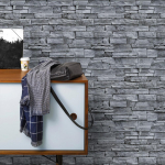 Vin&uuml;&uuml;lhallist kivist tellistest kooritud ja pulgaga tapeet isekleepuv kontaktpaberist eemaldatav veekindel tapeet m&ouml;&ouml;bli renoveerimiseks 45cm*6M