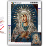 5D Teemantmaal T&auml;ielik Teemant Religioon Teemantmaal K&auml;sitsi valmistatud Teemantmosaiikmaal Kodukaunistus Full Round 20X30CM