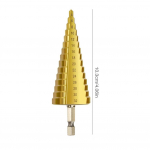 4-32 mm HSS-titaaniga kaetud astmeline puur-otsakuga puurimine elektrit&ouml;&ouml;riistad Metallist kiirterasest puidust augul&otilde;ikur samm-koonuspuur 1pcs 4-32mm