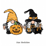 R&otilde;ivad Kleebised Halloweeni p&auml;kapikud isetehtud pargid Ropa riided kleebised kuumapressitud trikoodega kapuutsid Triikida &uuml;lekandmine kunst k&auml;sit&ouml;&ouml; 26x16.8cm