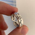 ANENJERY Lilleprints Graffiti avatud s&otilde;rmus naistele Korea ni&scaron;ikujundus Tai h&otilde;bedane v&auml;rvi vintage bague femme anel anillo Resizable