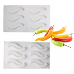 12 Isegi t&scaron;illivahuvorm Silikoonist koogivorm k&uuml;psetus&scaron;okolaadivorm valge