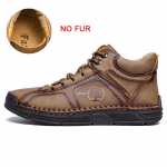 K&auml;sitsi valmistatud l&otilde;hestatud nahast saapad Meeste jalan&otilde;ud Mugavad poolsaapad meestele vabaajajalatsid Suure suurusega t&ouml;&ouml;riistakingad 47 khaki