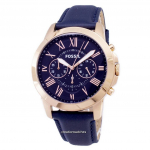 Fossil Grant Chronograph Sinine nahast rihm FS4835 meeste k&auml;ekell sinine