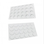 24 Madal lame koogivorm Diy &scaron;okolaadi magustoidu kaunistus invagination hallituse silikoon fondant valge