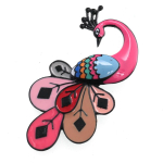 Les Tr&eacute;sors De Lily [R6080] &ndash; disainerpross  Lilipoupettes  (paabulind) mitmev&auml;rviline roosa - 70x40 mm Heleroosa