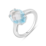 Naturaalse topaasiga h&otilde;bes&otilde;rmus 5,87 ct (2129660) 18 hele taevasinine v&auml;rv