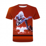 Heavy Metal Skull Man T-s&auml;rk Punk Festival Rock 3D digitaalne printimine vabaaja s&auml;rk Suurem&otilde;&otilde;tmeline Hip Hop l&uuml;hikeste varrukatega O-kaelusega T-s&auml;rk XL