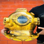 Merendussukeldumiskiiver Mark V Marine Scuba T&auml;ielikult kantav sukeldumiskiiver USA merev&auml;e sukeldumiskiiver kodukontori dekoratiivelement.