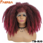 L&uuml;hikesed afroheegeldatud juustest pitsist parukad mustanahalistele naistele Aafrika s&uuml;nteetiline ombre must liimita Cosplay parukas pitsparukas 14 inch