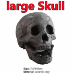 Realistlik pealuu skulptuur peen t&ouml;&ouml;tlusega Halloweeni kaasaskantav mini tulekindel koljuskulptuur 1pc
