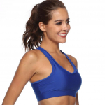 Naiste Solid Sport Rinnahoidja Seljatasku Jooga Rinnahoidjad Polsterdatud High I mpact treening M must