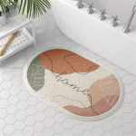 Ins Style ovaalne vannitoamatt - Libisemisvastane kohev vanni k&uuml;lgvaibad du&scaron;iruum imav p&otilde;randamatid WC Lemmikloomavaibad Tapis W40X60cmL S