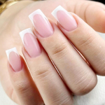 24 tk/komplekt Quick Nails puuder French Edge False Nials kleebis Kantav veekindel manik&uuml;&uuml;r viimistletud k&uuml;&uuml;ned