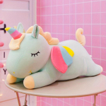 1 tk, Rainbow Unicorn Plush Doll(11,08 ), Beebi-laste magamispadja nukk, s&uuml;nnip&auml;evapeo kaunistus 1pcs roosa