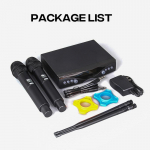 Juhtmeta mikrofon G320AM Professionaalne UHF 2 kanalit Karaoke mikrofon pihuarvuti automaatne sagedus reguleeritav 100M EU Plug