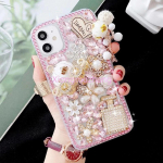 Blingi luksuslik rhinestone teemant&uuml;mbris Samsung S22 ultra S21 S20 FE S10 pluss A52 A32 A22 A72 A42 A82 A12 A51 A41 A31 A21 A11 A13 A53 A73 jaoks Samsung A6 2018 roosa