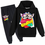 Mood Lapsed Spordiriided Me Contro Te Armsad tr&uuml;kitud kapuutside ja p&uuml;kste komplekt Kapuutsiga dressipluusid, dressid, sobivad poistele ja t&uuml;drukutele 170 must