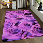 Punase roosi lillematt S&otilde;brap&auml;eva p&otilde;randamatid Pindala Vaibad Roosimustri printimine Vaip Suur vaip Sinine Roos Vaibad elutuppa 80cm x 120cm
