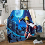 Multikas Naruto Pehme tekk Flanell Kogu hooaja Kerge elutoa/magamistoa soe tekk 75x90cm