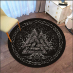 Viking Vintage vaip &uuml;mmargune matt &uuml;mmargune vaip vannimatt must matt kodukaunistuse vaibad k&ouml;&ouml;givaipadele elutuppa 60cm