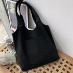 Naiste ostukotid &Otilde;laostja vesti kott &Otilde;petajate sari Puuvillane l&otilde;uend Toidupoed &Ouml;kok&auml;ekotid Naistele r&auml;ndekott 32*35cm must