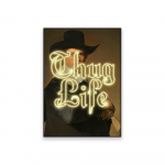 Naljakas vanaaegne &otilde;limaali plakat Thug Life Neoon Altered Art Print Tume must lill Retro l&otilde;uendimaal Kodutoa kaunistamine 21x30 No Frame