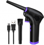 Air Duster, elektriline juhtmeta Air Duster klaviatuuripuhasti 15000 mAh akuga arvutitele, t&auml;iustatud 36000 p/min, 10 W TYPE-C port, puhastusgeel 18.9x13.1x7.9cm must