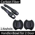 Black Carbon Fiber handle Or Chrome Side Door Cover Trim Set for Mazda 5 Premacy 2004~2018 Car Accessories 2005 2006 2007 1Keyhole Bowl 2 Door