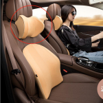 Moodne puuvillane auto peatugi Auto Space m&auml;lupeapadi reisipadi U-kujuline kaelapadi beež