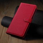 Tugevast nahast rahakoti klapp&uuml;mbris Samsung Galaxy S23 Ultra S22 S21 Plus A04S A53 Xiaomi Redmi 11A OPPO Realme C21Y iPhone 14 13 12 11 Pro Max kaanele For Samsung Galaxy A04S punane