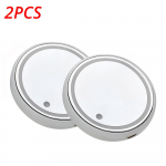 2 tk Universaalne Led-auto tassihoidja alumine padi LED-valgusti kate Atmosf&auml;&auml;rilambi tuled libisemisvastane matt v&auml;rviline valgusalus Color