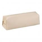 Vastupidav kunstnahast pliiatsikott sileda lukuga kompaktne kaasaskantav kirjatarvete kott kodukooli jaoks