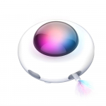 Automaatne kassim&auml;nguasi, elektriline nutikas gravitatsiooniv&otilde;imega UFO, isemeelelahutuslik sulgede v&otilde;lukepp lemmikloomam&auml;nguasi &ndash; kassile valge