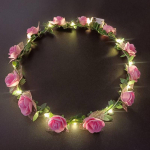 1 tk Juukseaksessuaarid P&auml;rg Juuksepael LED-peapael Valgustatud peakate 12 lillega pidu