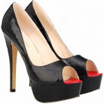 Unisex meeste Hot Drag Queen Seksikad tikkp&uuml;ksid krokodillimustriga nahast pumbad Peep Toe Sandaalid Platvormiga k&otilde;rged kontsad Kingad SM Gay Newhalf 43