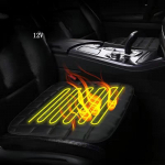 Universaalne auto esiistme soojendusega kuumalt tihenev kate padjasoojendus talvesoojendaja elektriline soojenduspadi Square pad 2pcs must