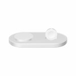 3-&uuml;hes traadita laadimisjaam lauaarvuti kiirlaadimisalus iPhone 14 13 12 jaoks Apple Watch Airpods Kokkupandav reisitelefoni laadija as picture valge